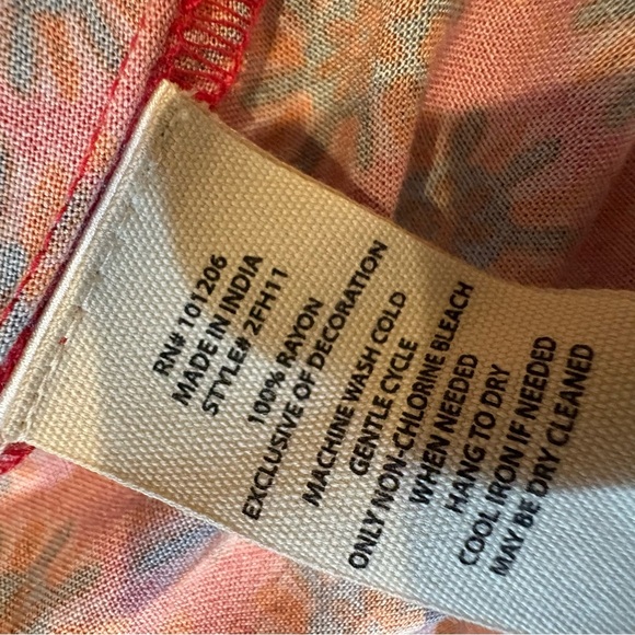 Soft Surroundings Red and Blue Midi Dress size L - Picture 13 of 14